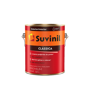 Tinta Clássica Vermelho Cardinal Fosco Suvinil 3,6L