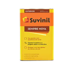 Tinta Acrílica Sempre Nova Branco Semiacetinado Suvinil 18L