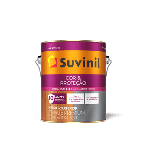 Esmalte Cor e Proteção Branco Fosco Suvinil 3,6L