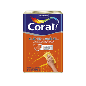 Tinta Acrílica Super Lavável Branco Eggshell Coral 18L