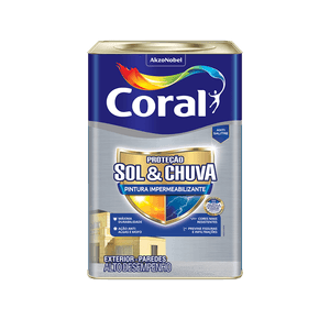 Tinta Acrílica Impermeabilizante Proteção Sol & Chuva Branco Coral 18L