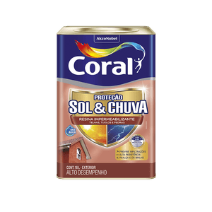 Resina Impermeabilizante Incolor Proteção Sol & Chuva Coral 18L