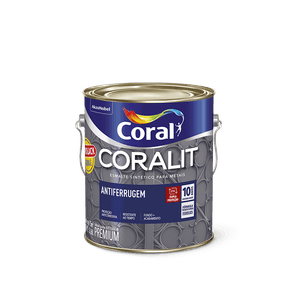 Esmalte Coralit Ferrolack Antiferrugem Platina 3,6L