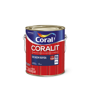 Esmalte Coralit Secagem Rápida Cinza Médio Brilhante Coral 3,6L