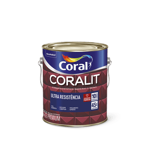 Esmalte Coralit Ultra Resistência Vermelho Goya Alto Brilho Coral 3,6L
