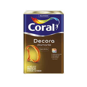 Tinta Acrílica Decora Diamante Branco Semibrilho Coral 18L