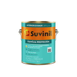 Tinta Acrílica Família Protegida Branco Acetinado Suvinil 3,6L