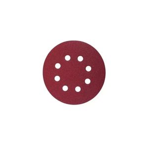 Disco de Lixa 120 Grão 180mm 8 Furos 5 Peças Nauber