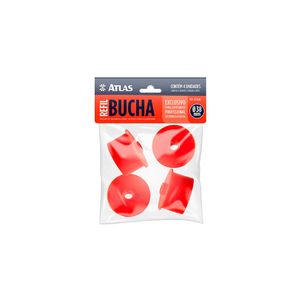 Refil Bucha Plástica para Garfo Duplo 4 Peças Vermelho Atlas