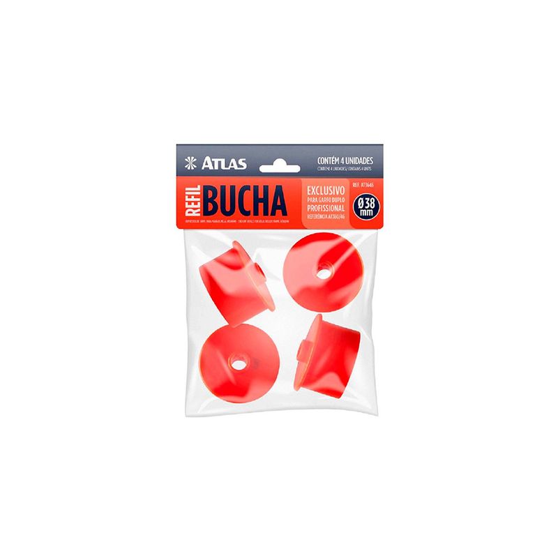 Refil-Bucha-Plastica-para-Garfo-Duplo-4-Pecas-Vermelho-Atlas