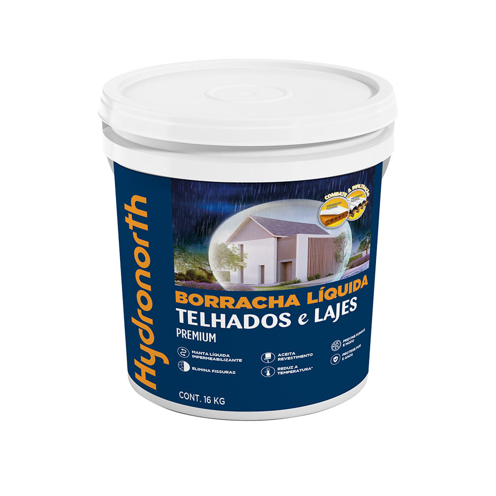 Impermeabilizante Telhados e Lajes Branco Hydronorth 16kg - Tintas Verginia