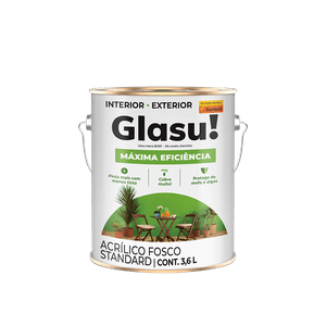 Tinta Acrílica Máxima Eficiência Gelo Fosco Standard Glasu 3,6L