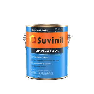 Tinta Acrílica Limpeza Total Branco Neve Fosco Suave Suvinil 3,6L