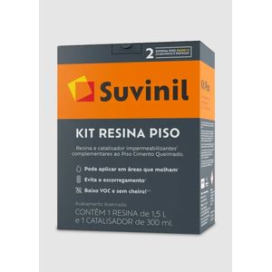 Kit Piso Cimento Queimado Com Catalisador Suvinil 15kg