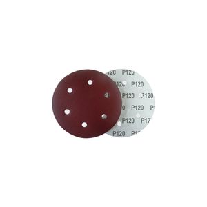 Disco de Lixa 120 Grão 225mm 6 Furos 5 Peças Nauber