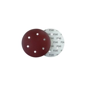Disco de Lixa 240 Grão 225mm 6 Furos 5 Peças Nauber